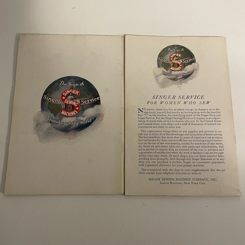 1930's Vintage Singer Sewing Library Book Set Of 2 Booklets Dresses‎ & Draperies